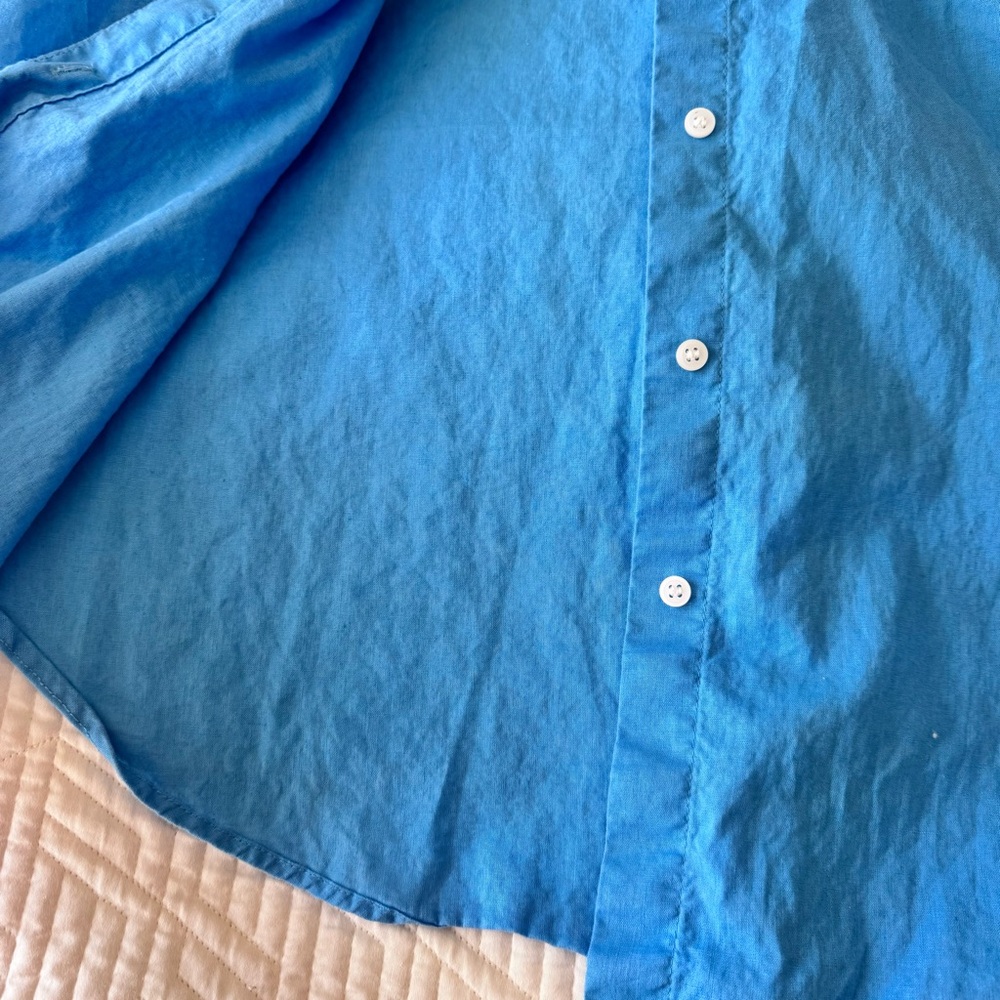 H&M Button-Down Shirt in Bright Turquoise - Picture 6 of 11